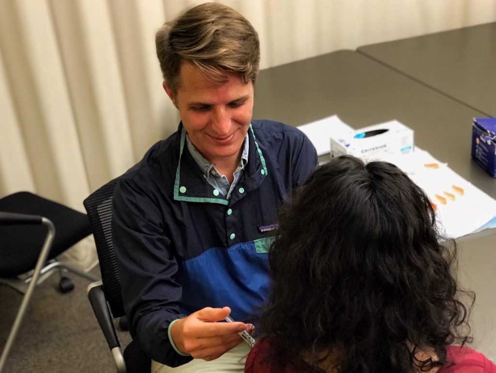 Judson York Administering a Flu Shot