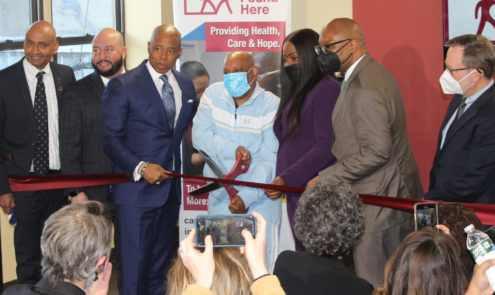 Mayor Eric Adams at Morris Avenue Safe Haven Ribbon Cutting